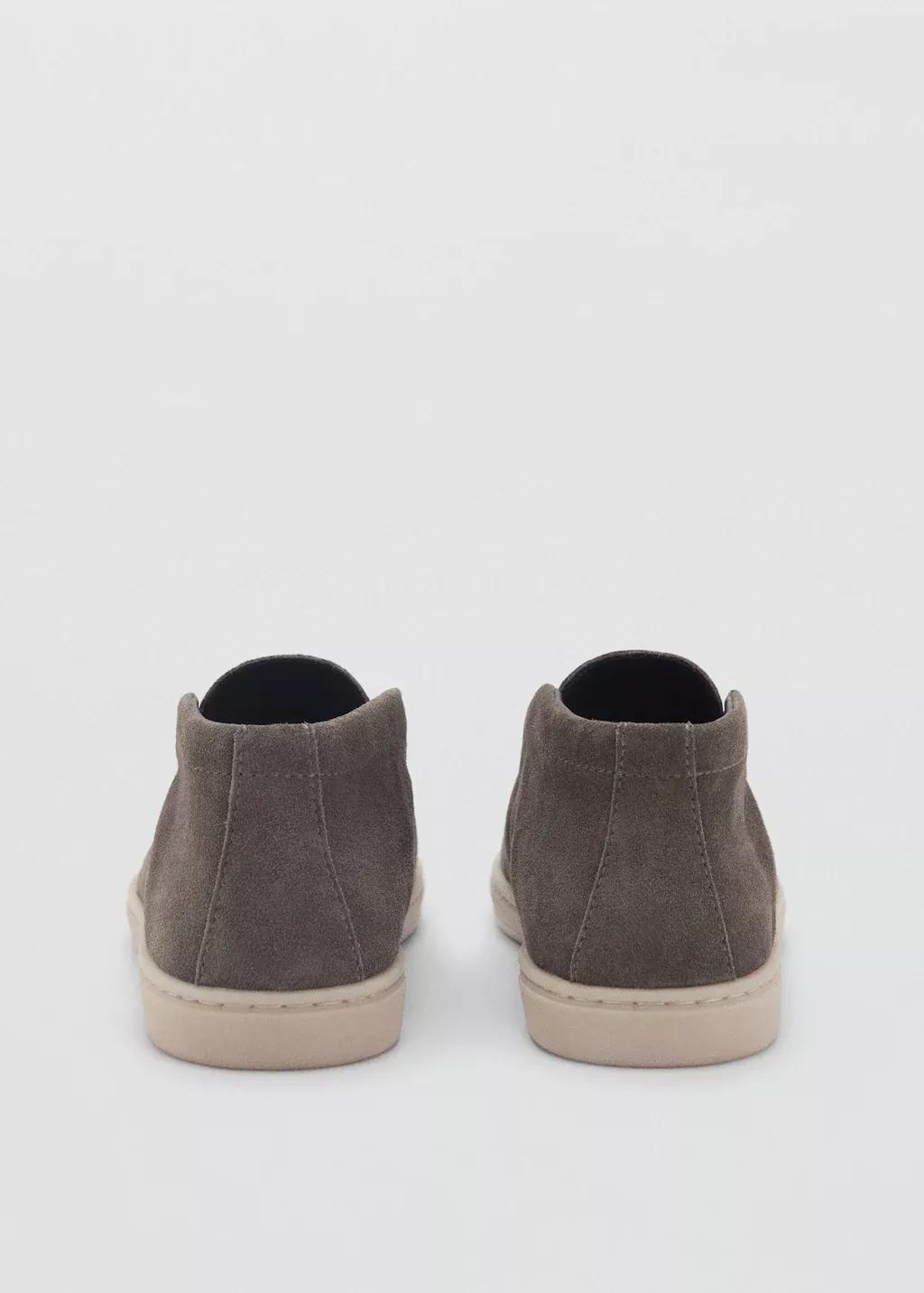Khaki Casual Suede Leather Ankle Boots, , large image number 1