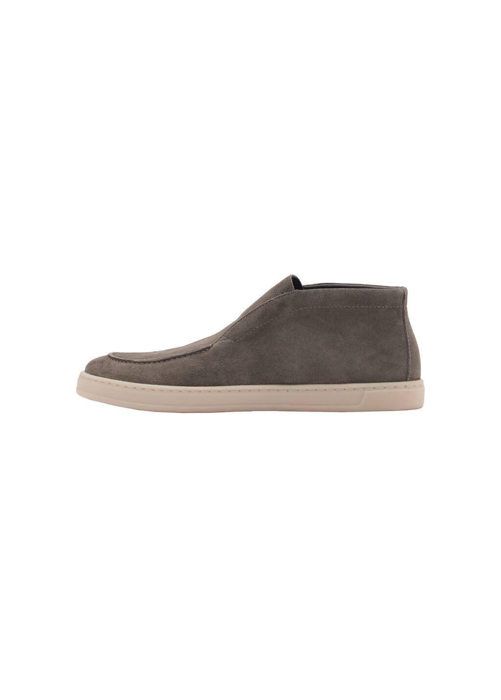 Khaki Casual Suede Leather Ankle Boots, , large image number 2