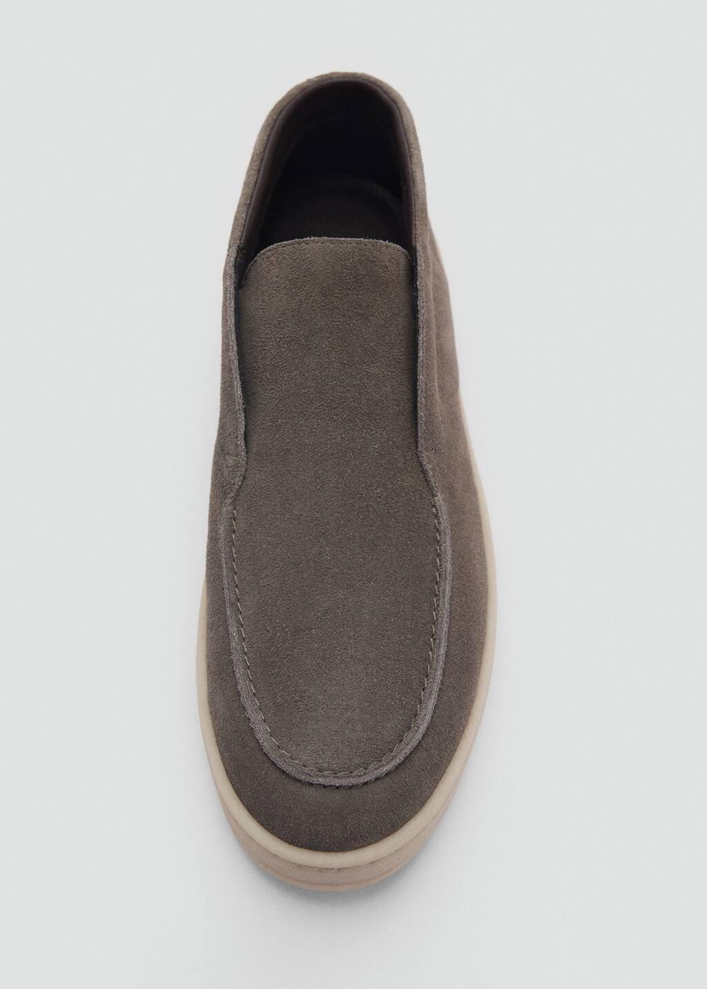 Khaki Casual Suede Leather Ankle Boots, , large image number 5
