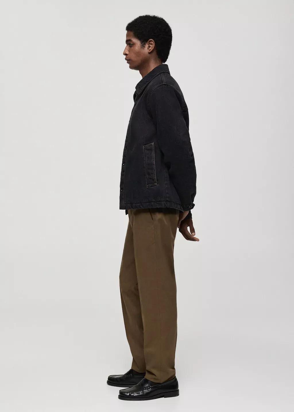 Grey Dark-Wash Denim Jacket, , large image number 3