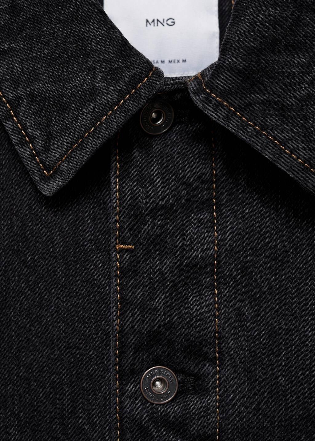 Grey Dark-Wash Denim Jacket, , large image number 5