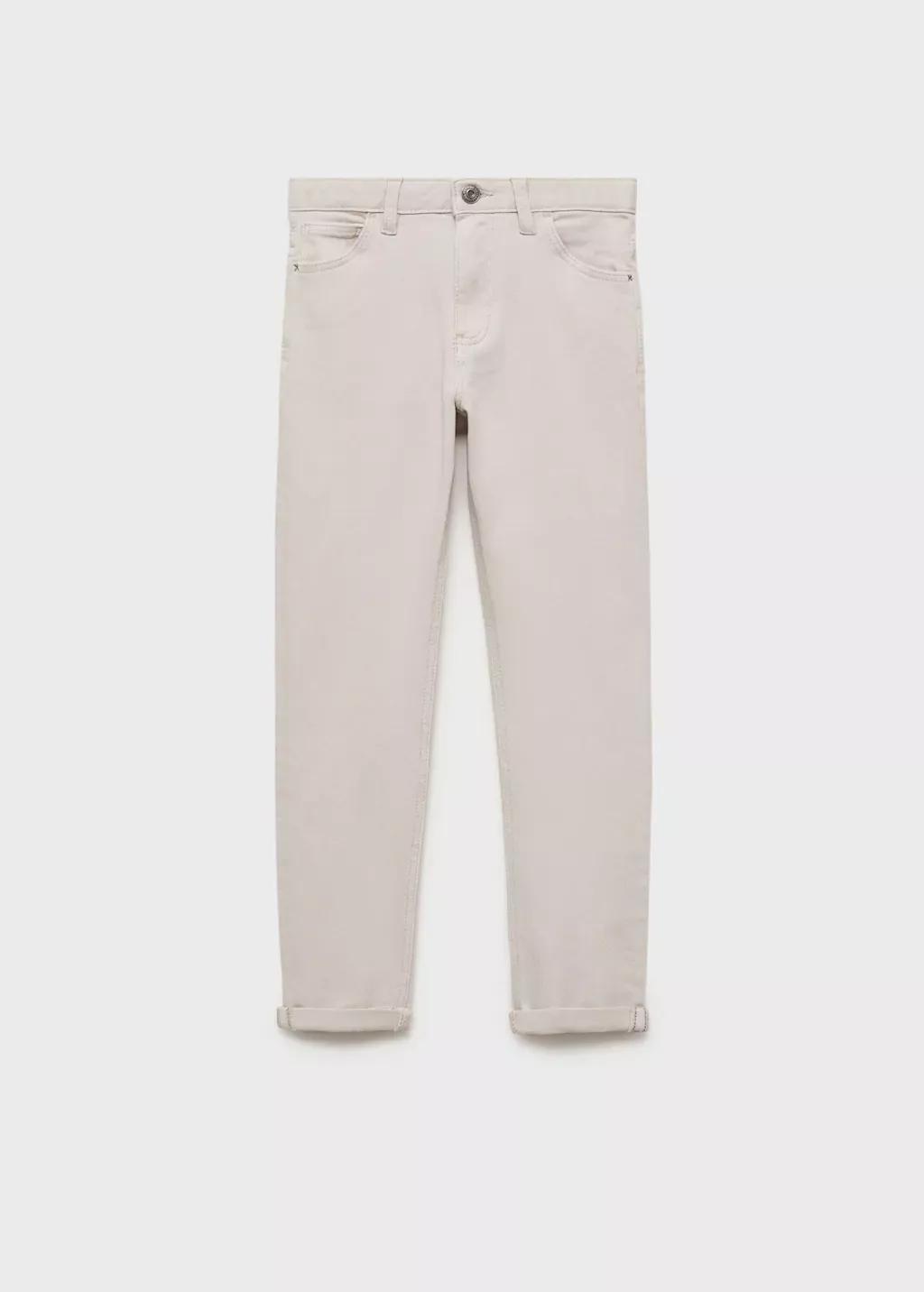 Grey Straight Trousers, Kids Boy, , large image number 0