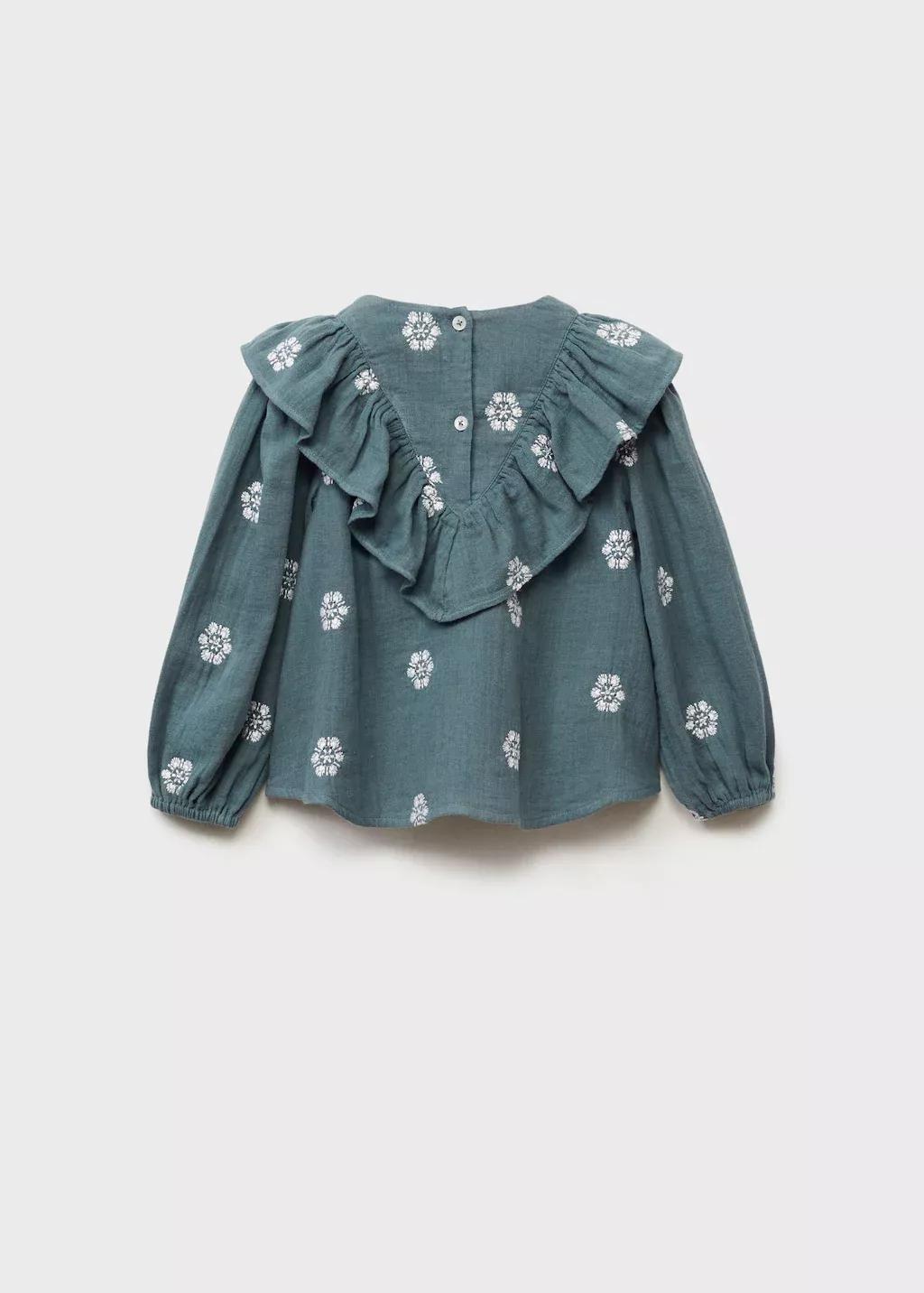 Green Ruffles Printed Blouse, Baby Girl, , large image number 5