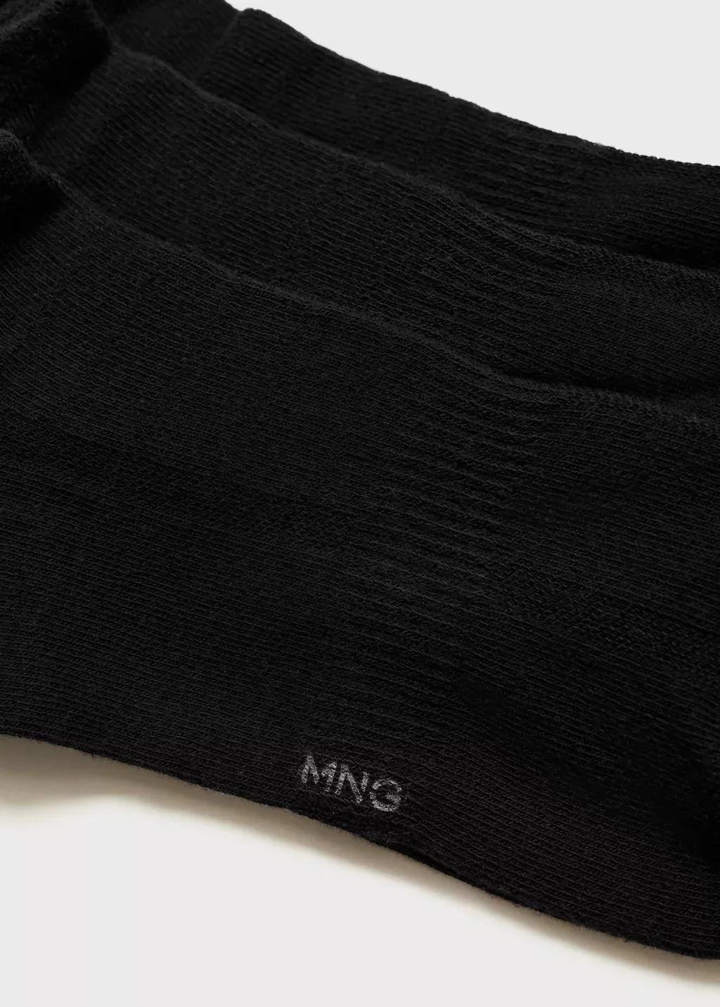 Black Pack Of 3 Cotton Socks, , large image number 1