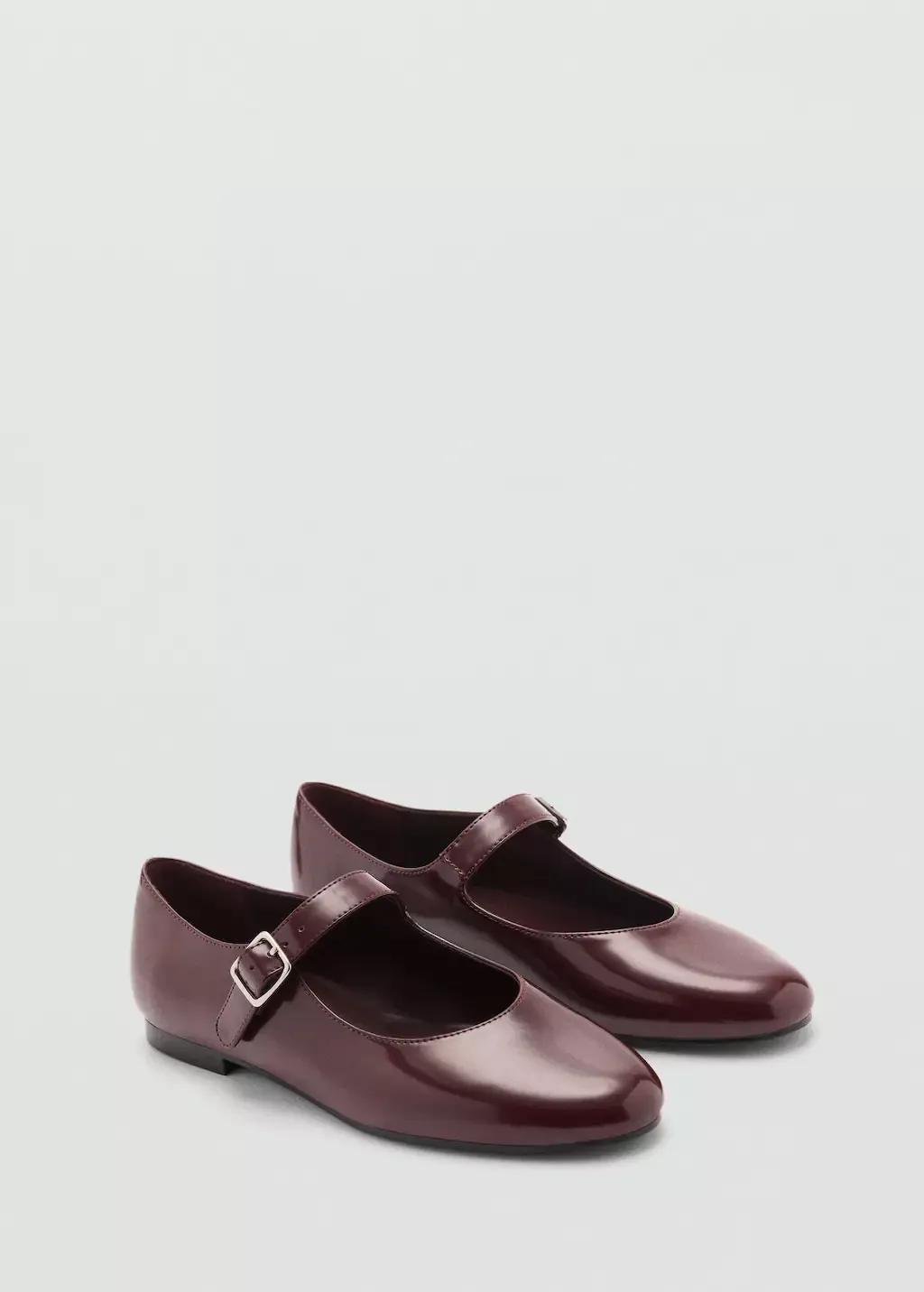 Red Patent Leather-Effect Ballet Flats, , large image number 0