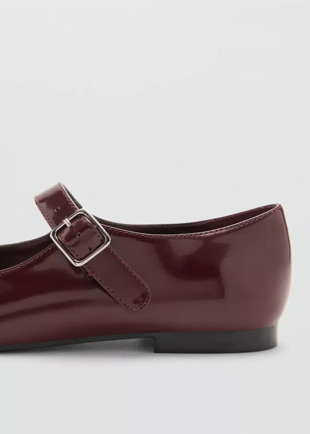 Red Patent Leather-Effect Ballet Flats, , large image number 3