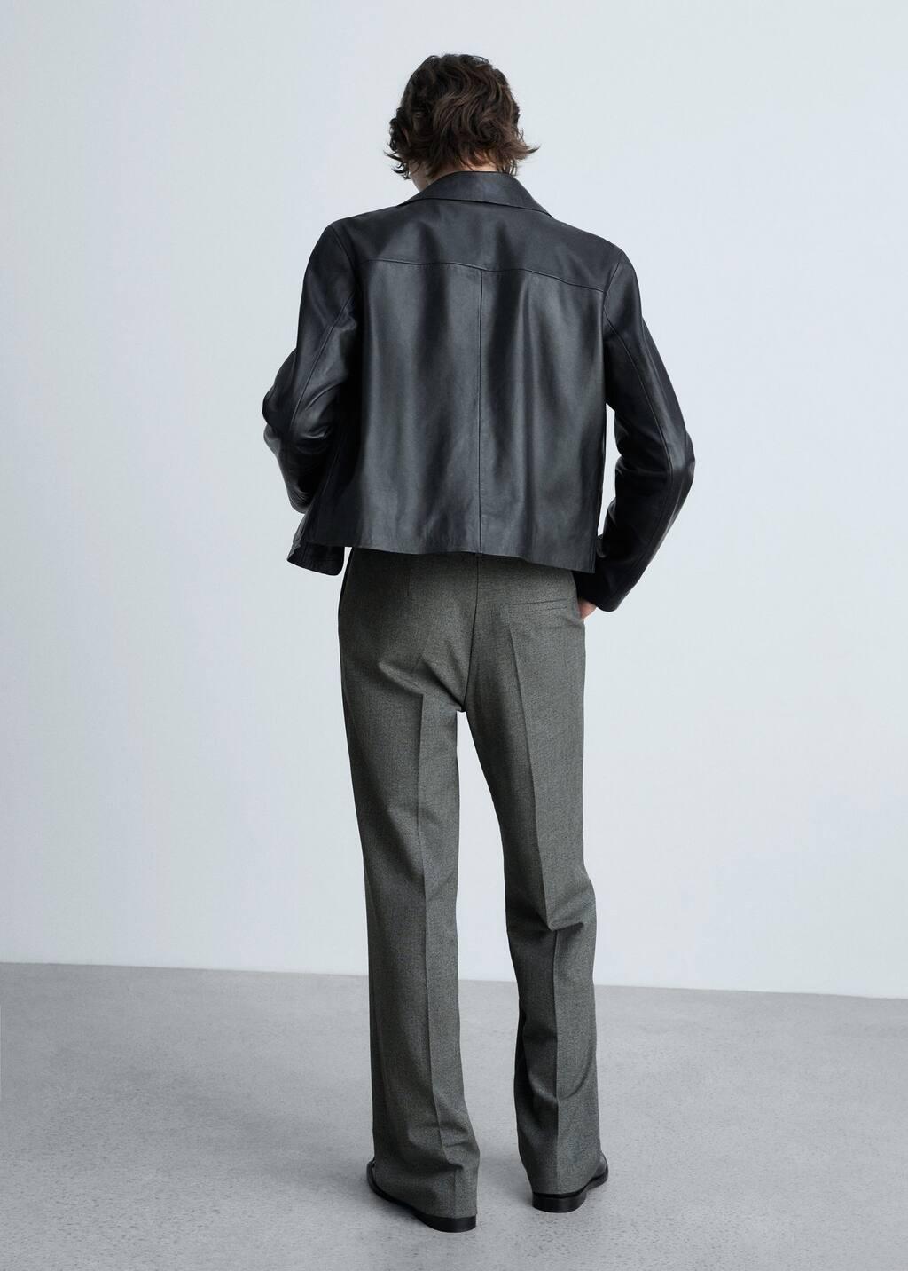 Grey Straight Mid-Rise Trousers, Grey, large image number 5