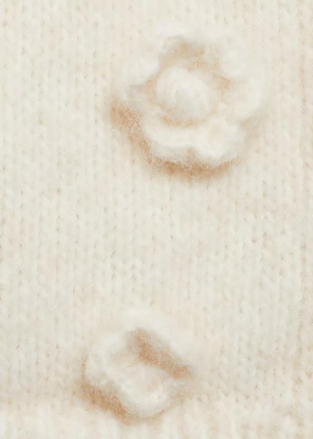 Beige Knitted Gilet, Baby Girl, , large image number 3