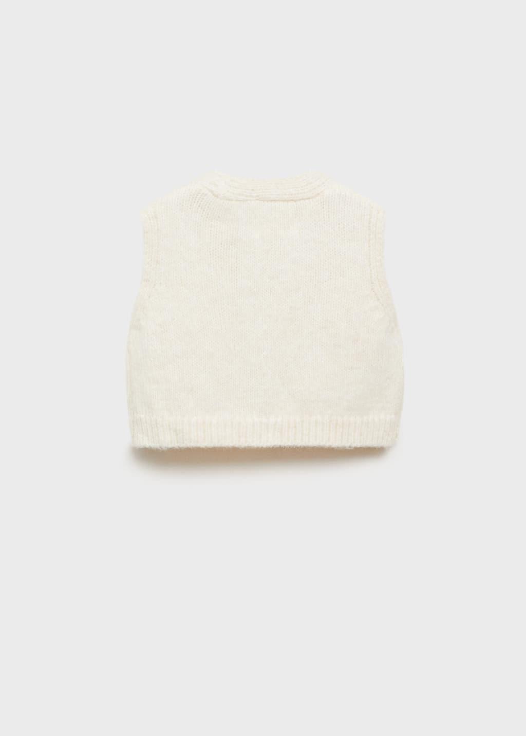 Beige Knitted Gilet, Baby Girl, , large image number 5