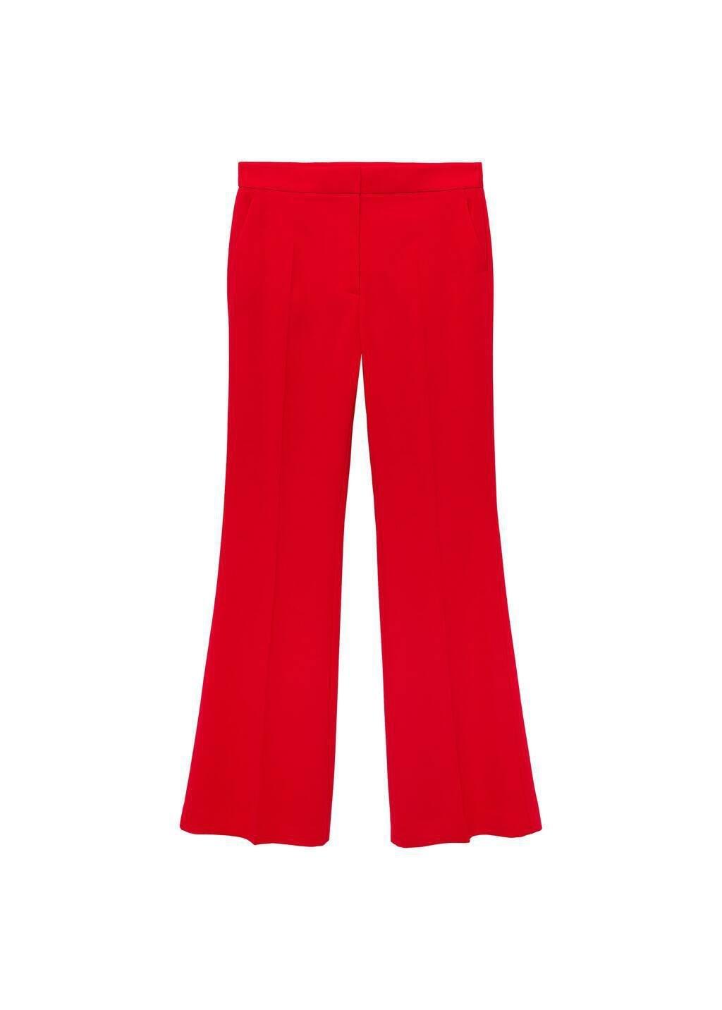 Red Wideleg Suit Trousers, , large image number 2