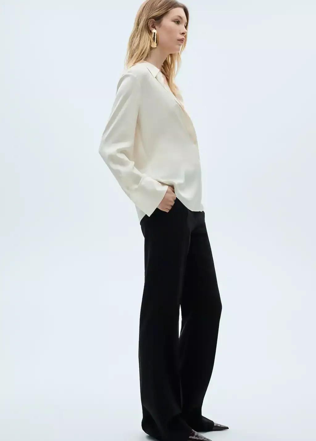 Black Wide leg Suit Trousers, , large image number 1