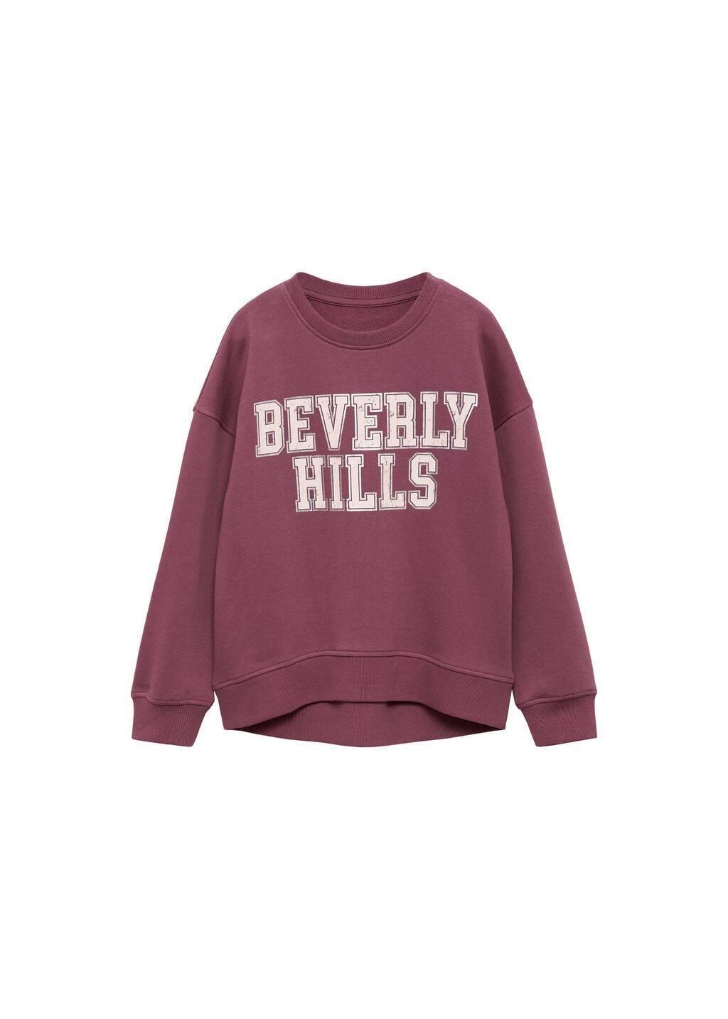 Pink Printed Message Sweatshirt, Kids Girl, , large image number 2