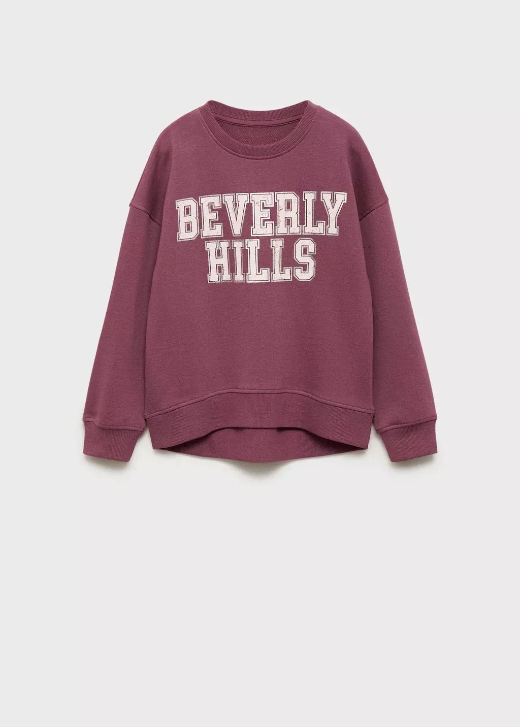 Pink Printed Message Sweatshirt, Kids Girl, , large image number 4
