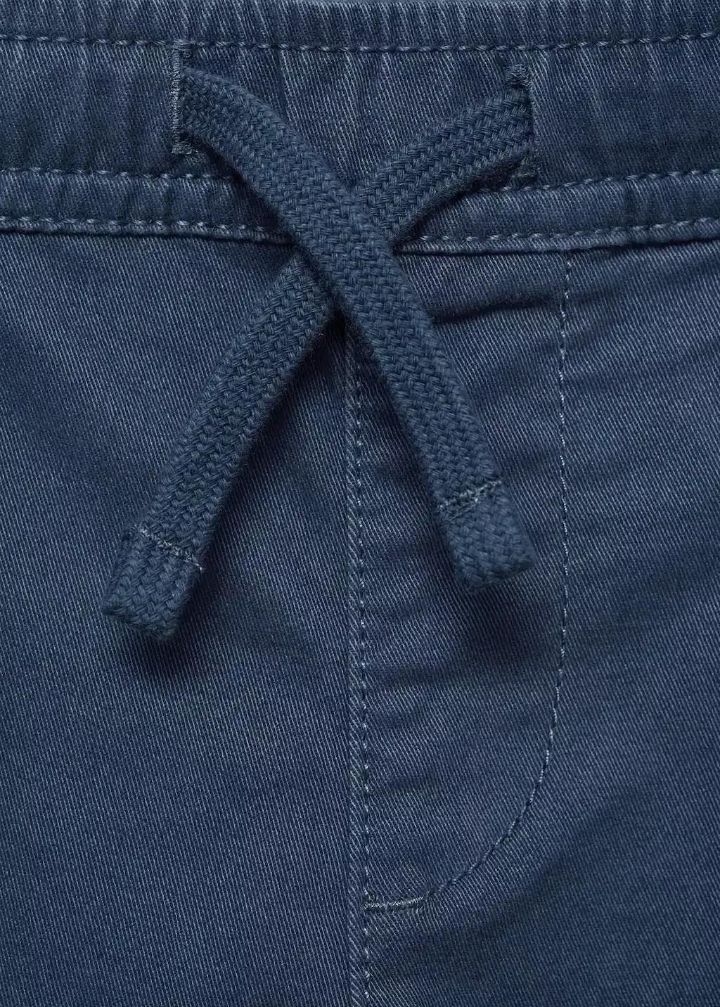 Blue Cotton Jogger-Style Trousers, Baby Boy, , large image number 2