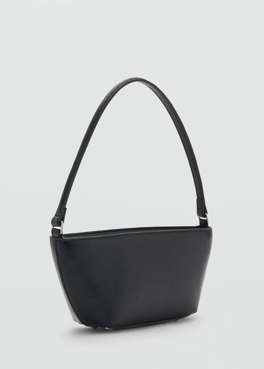 Black Oval Shoulder Bag, Black, large image number 0