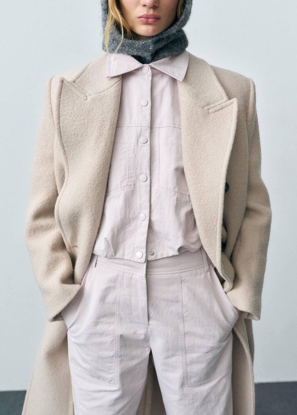 Purple Lt-Pastel Gathered Denim Jacket, , large image number 3
