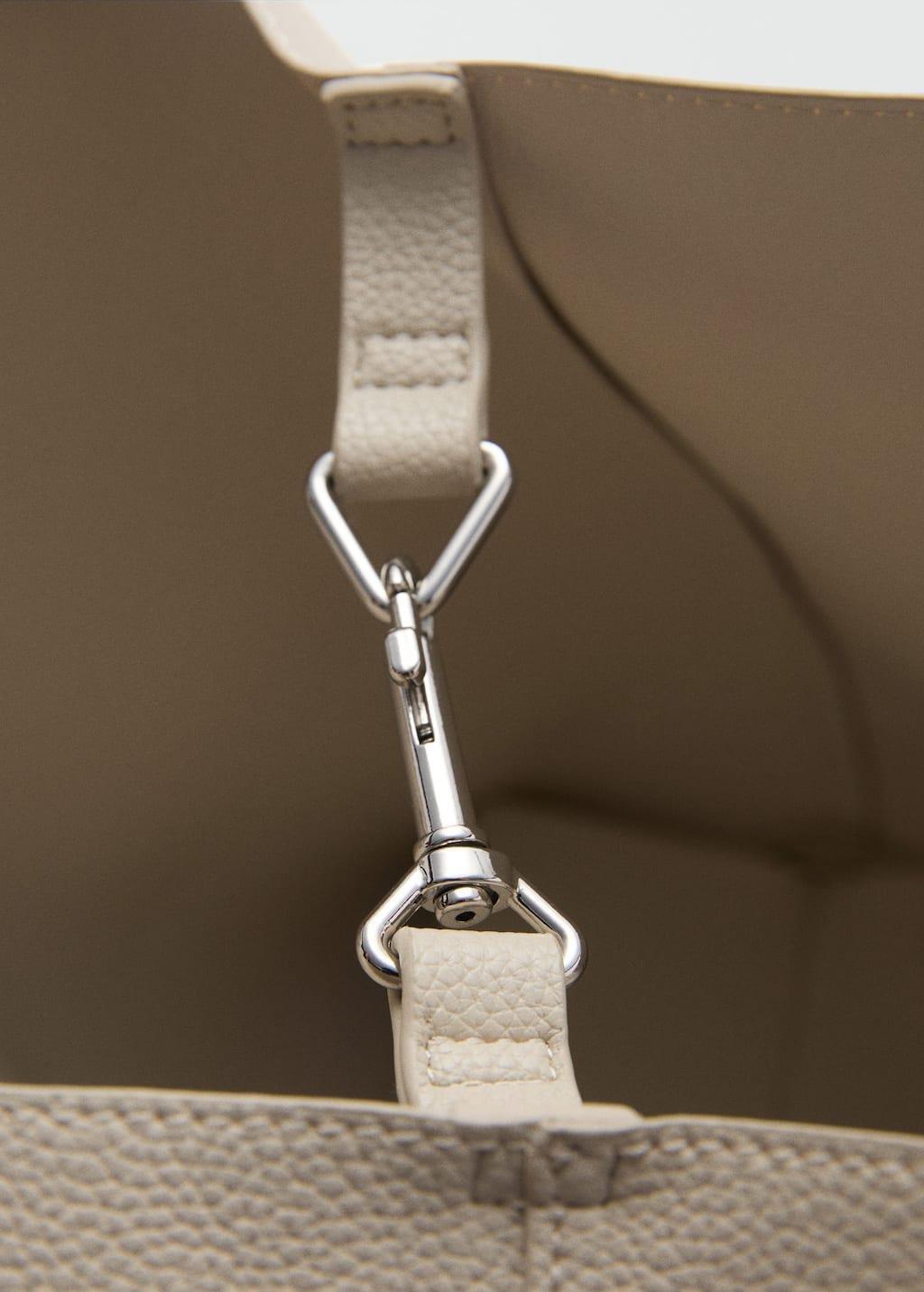 Beige Plain Handmade Shopper, Light Beige, large image number 2