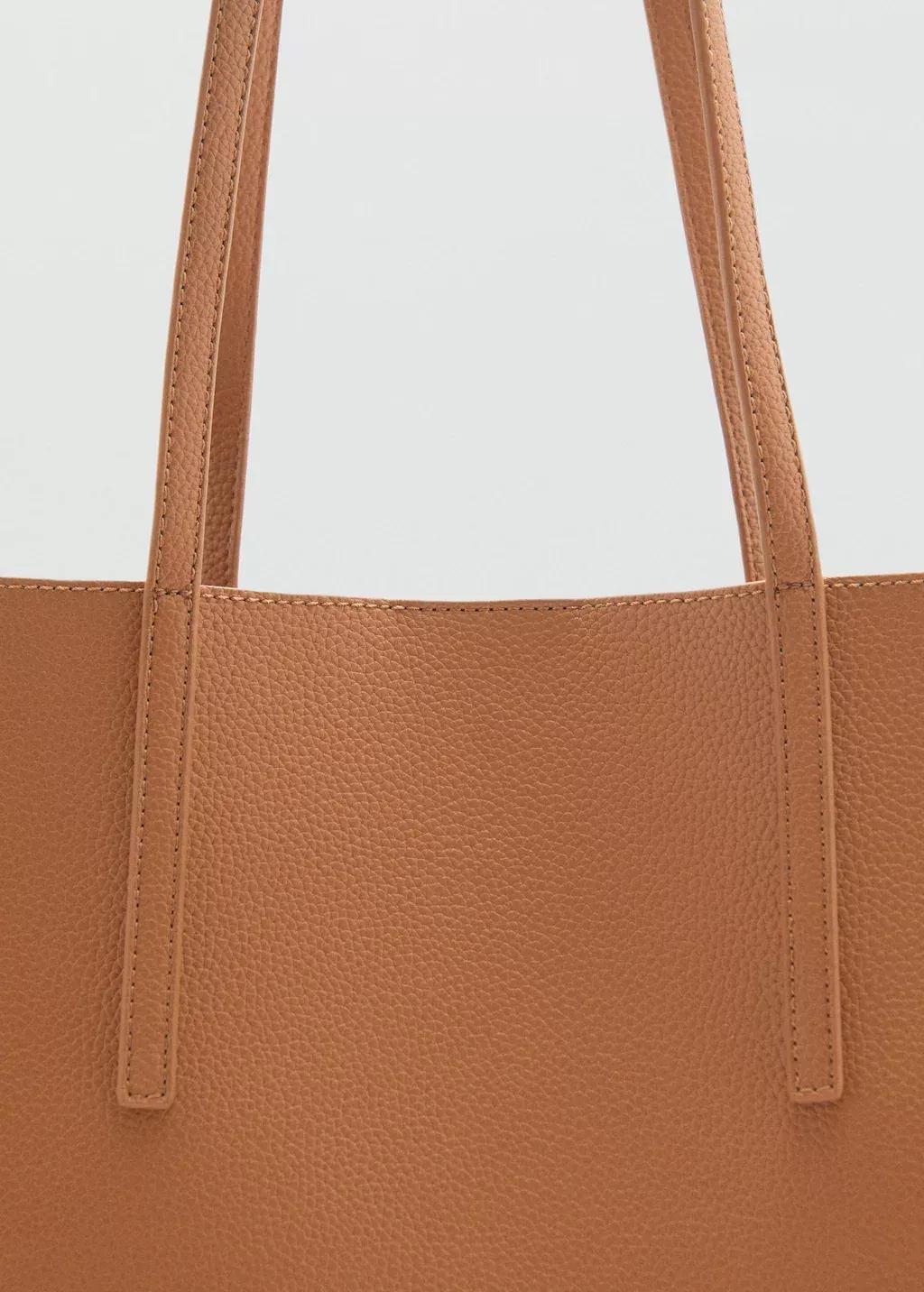 Brown Handmade Shopper Bag, Medium Brown, large image number 1