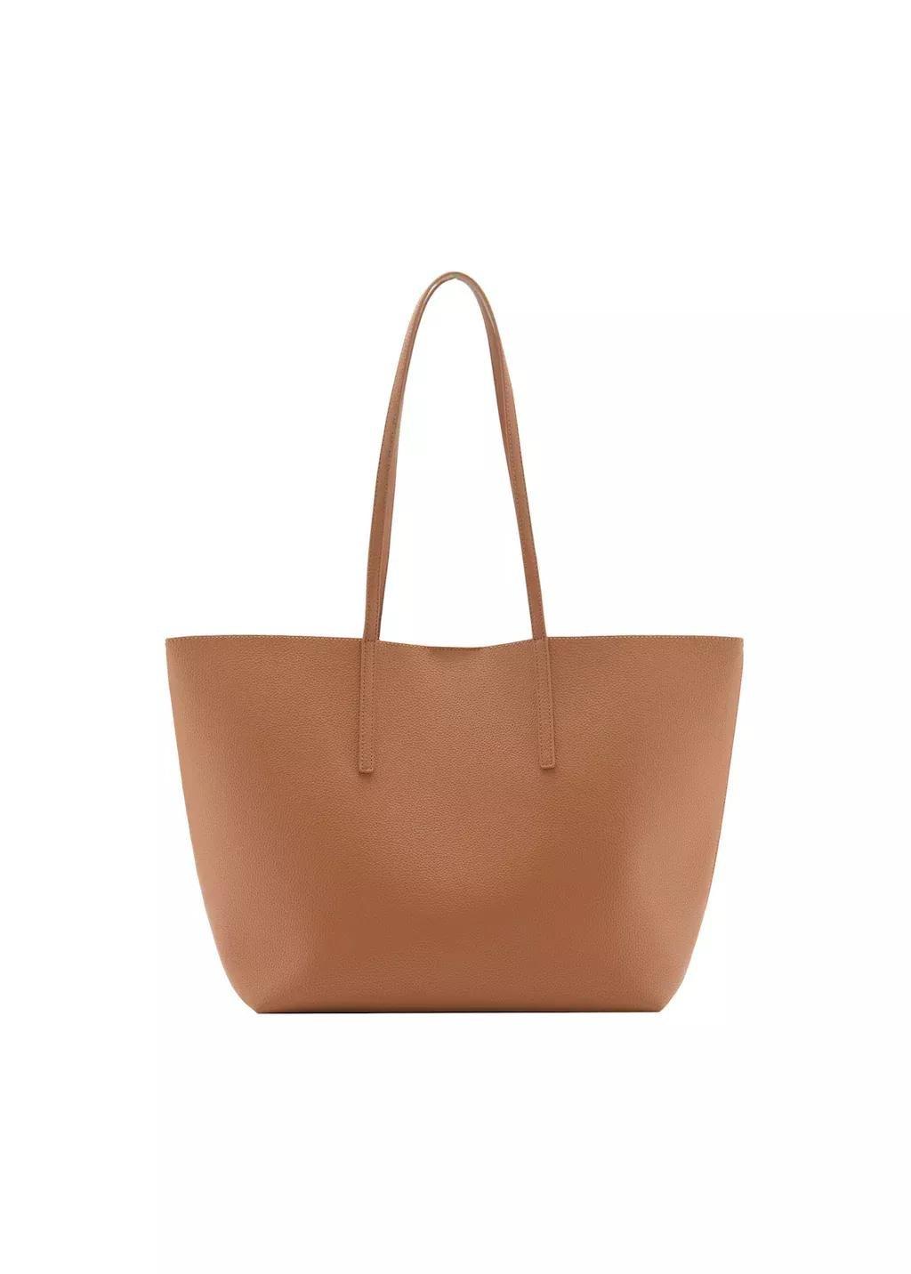 Brown Handmade Shopper Bag, Medium Brown, large image number 3