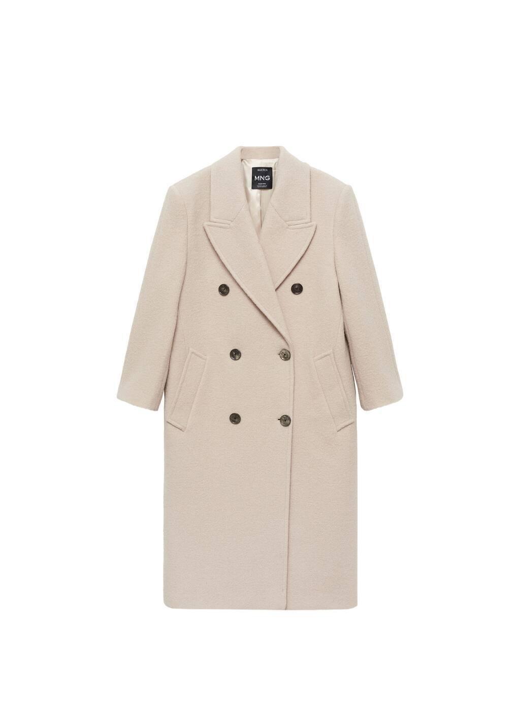 Grey Lt Pastel Structured Virgin Wool Coat, , large image number 2