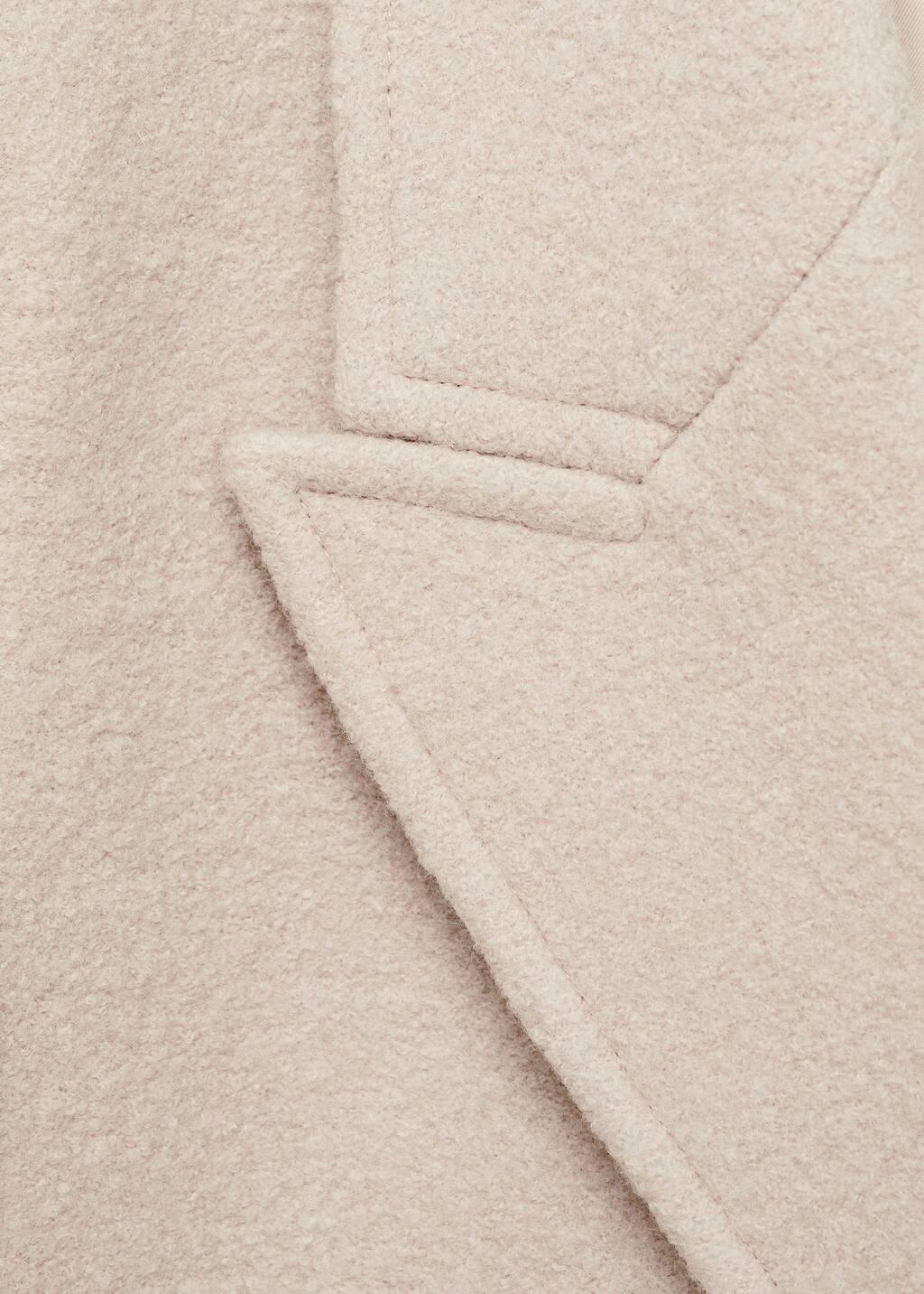 Grey Lt Pastel Structured Virgin Wool Coat, , large image number 3