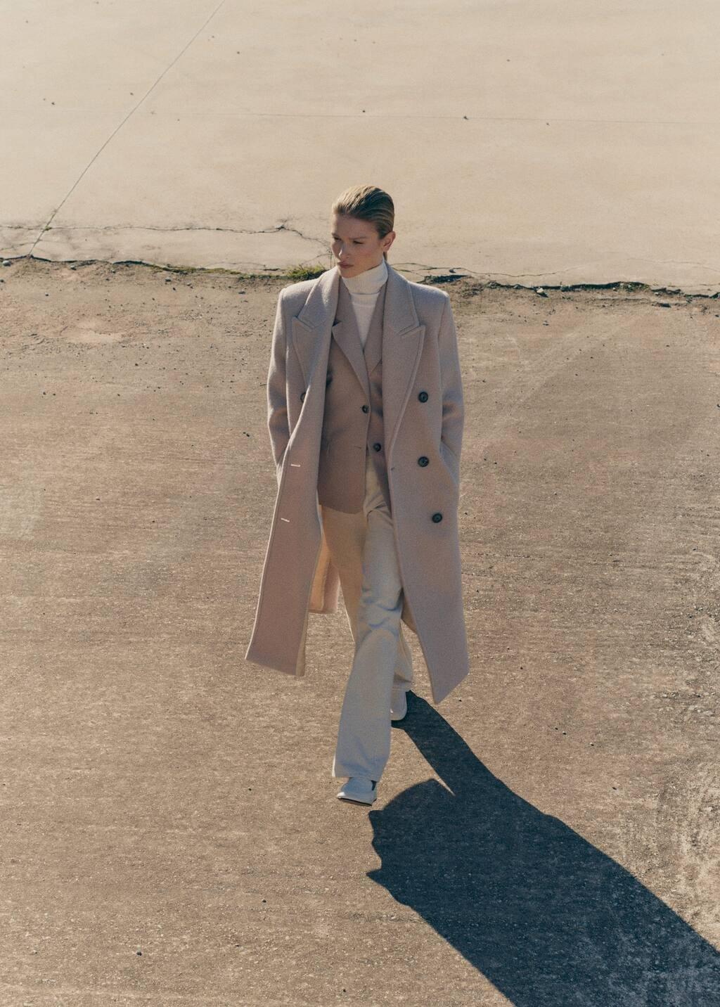 Grey Lt Pastel Structured Virgin Wool Coat, , large image number 9