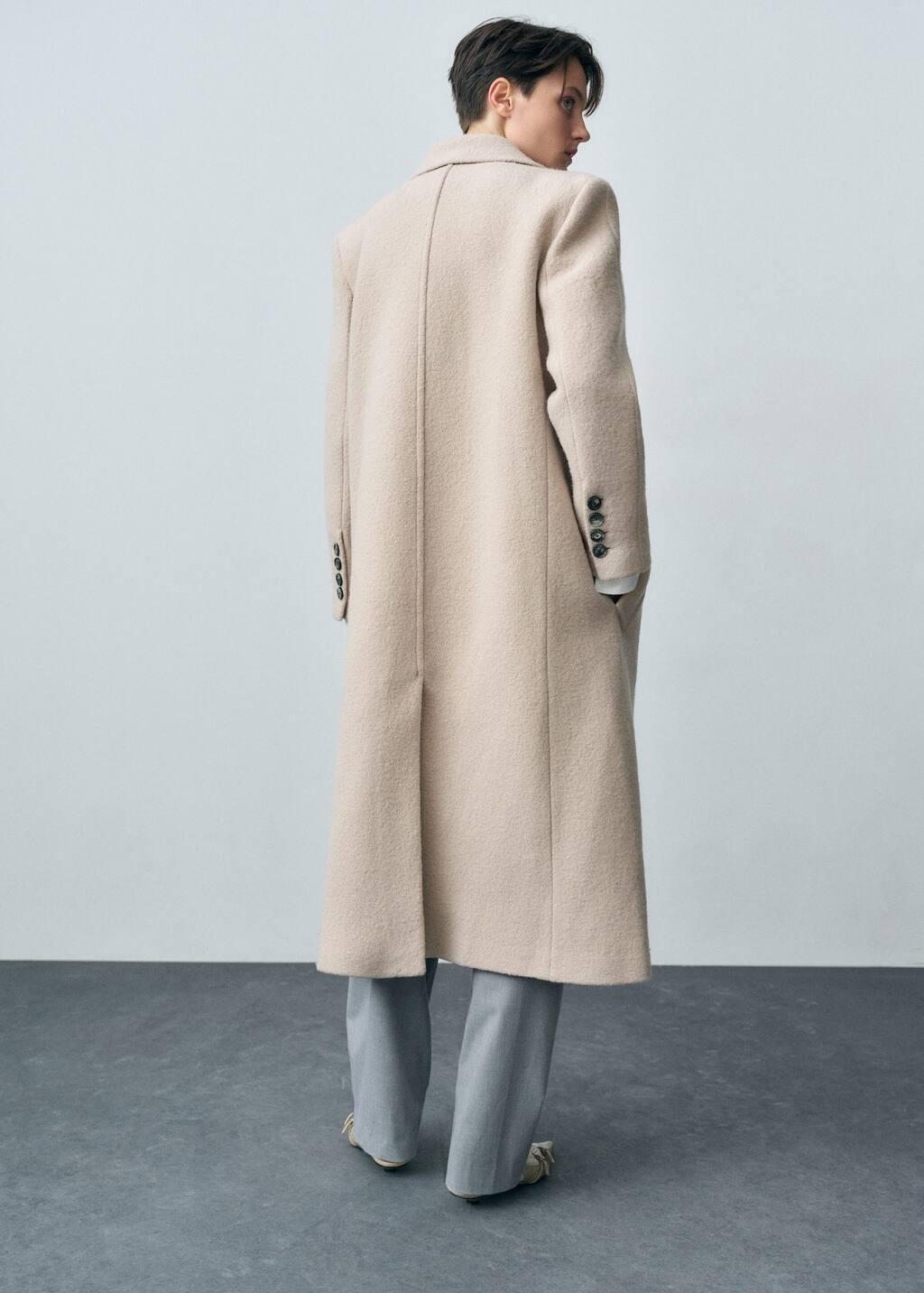 Grey Lt Pastel Structured Virgin Wool Coat, , large image number 10