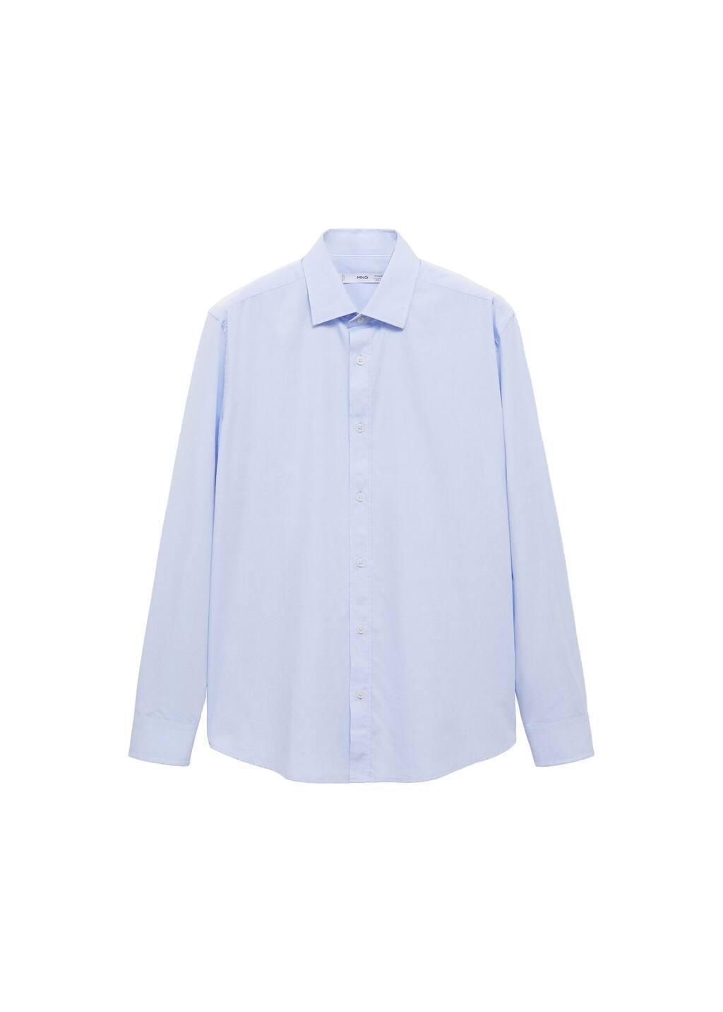 Blue Lt-Pastel Regular Fit End-On-End Cotton Shirt, , large image number 2