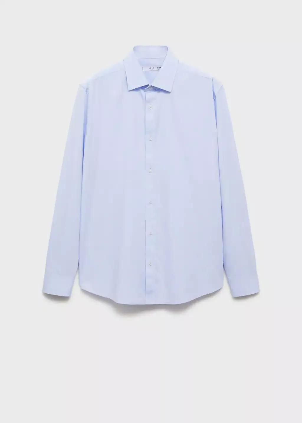 Blue Lt-Pastel Regular Fit End-On-End Cotton Shirt, , large image number 4