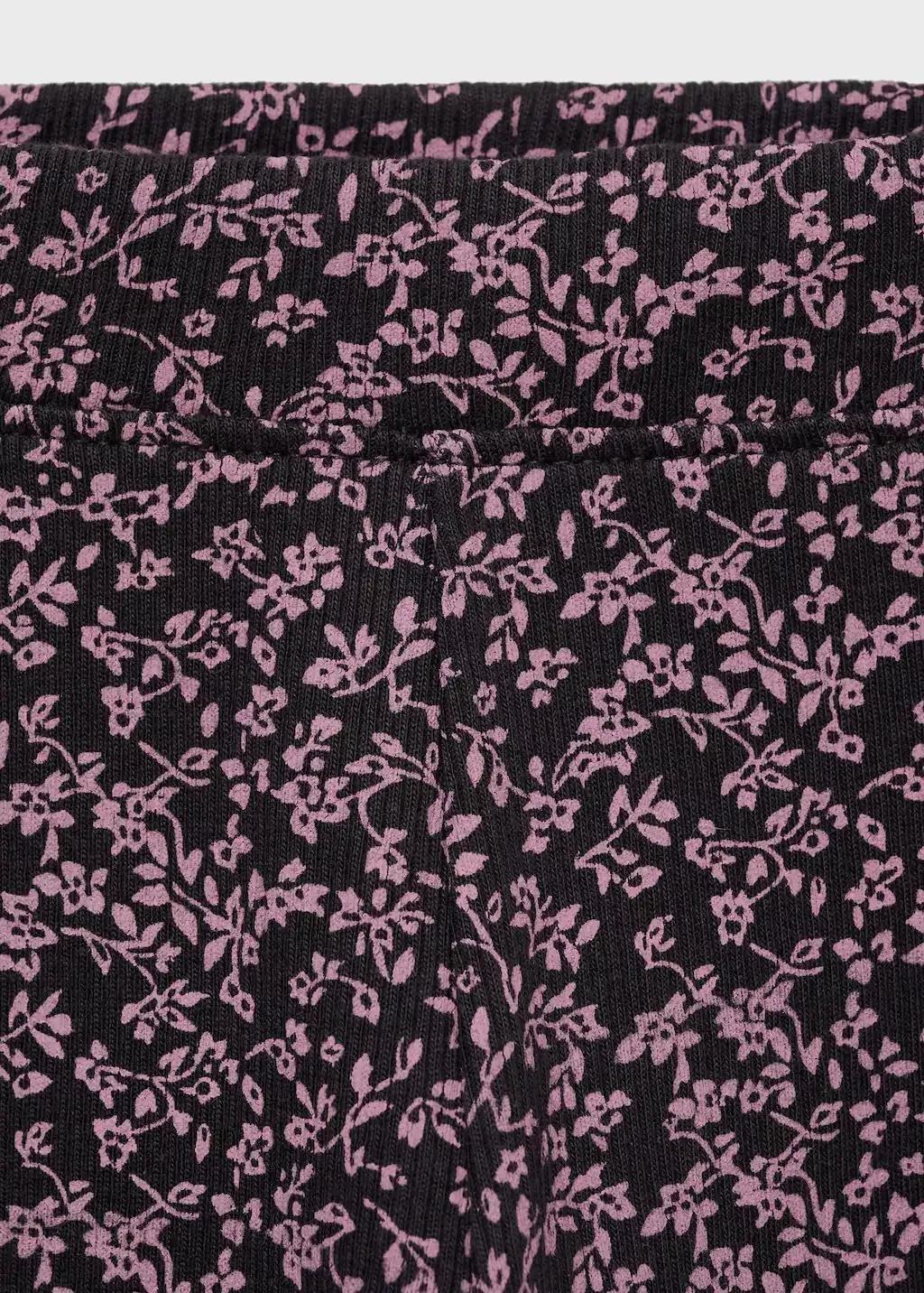 Pink Printed Flared Leggings, , large image number 2