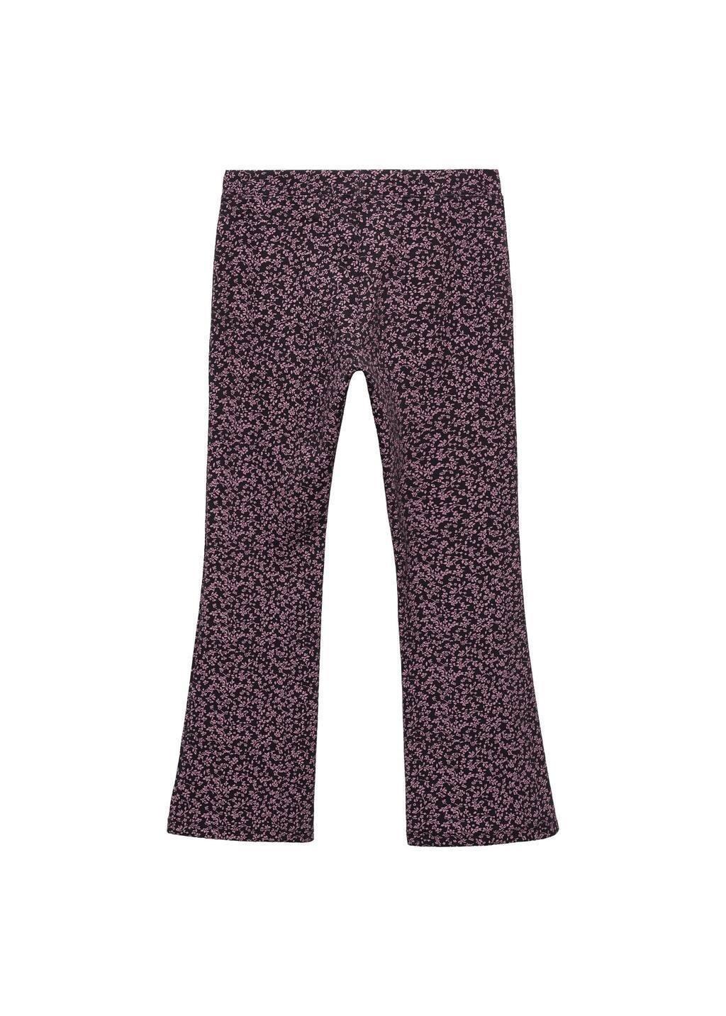 Pink Printed Flared Leggings, , large image number 3