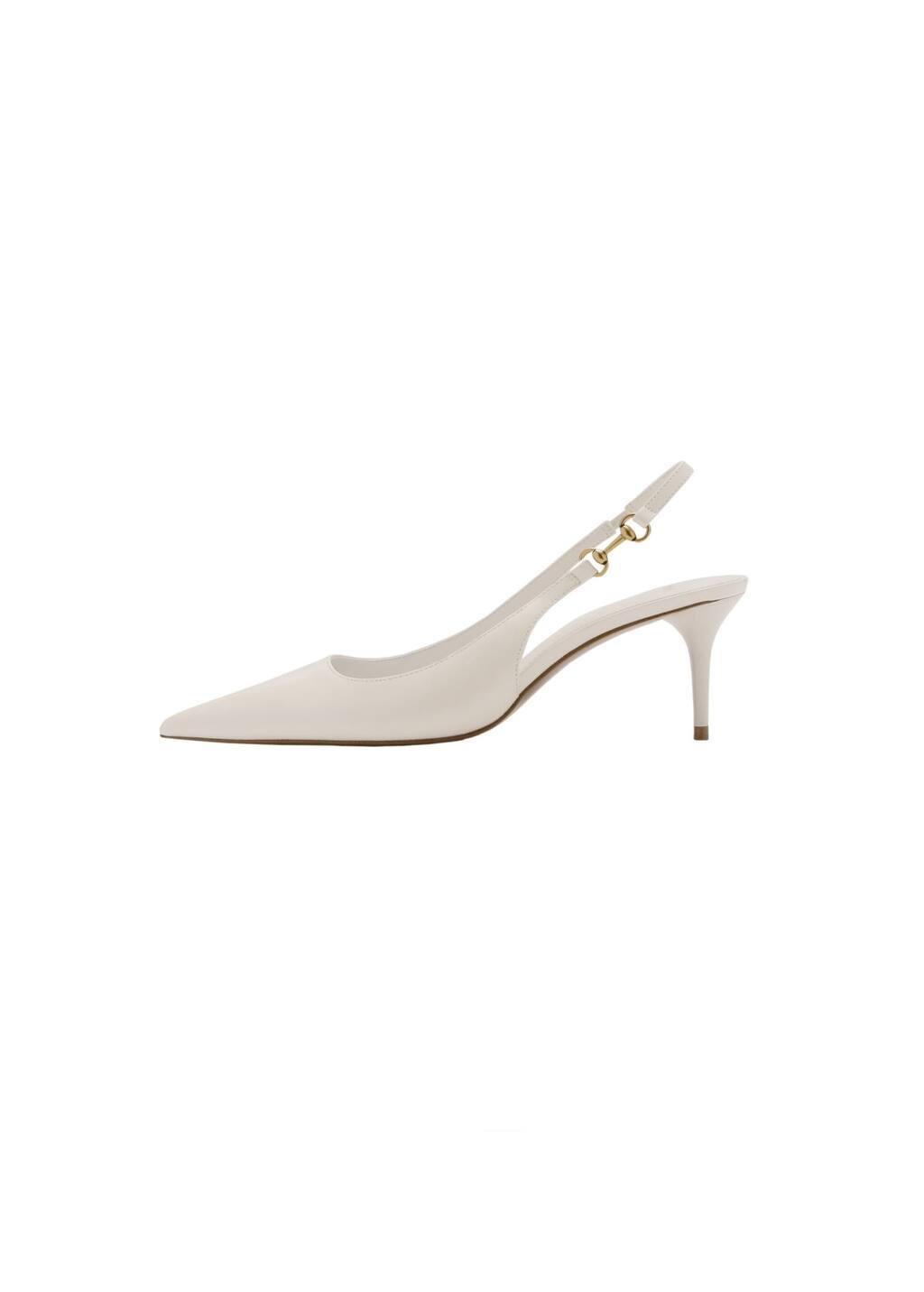 Beige Heeled Shoes With Link Detail, , large image number 2