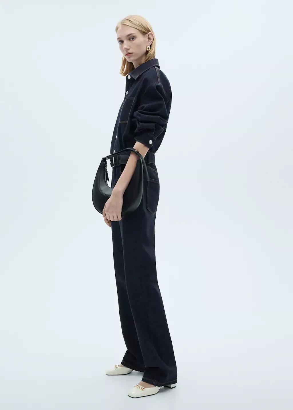 Blue Denim Jumpsuit Belt, , large image number 3