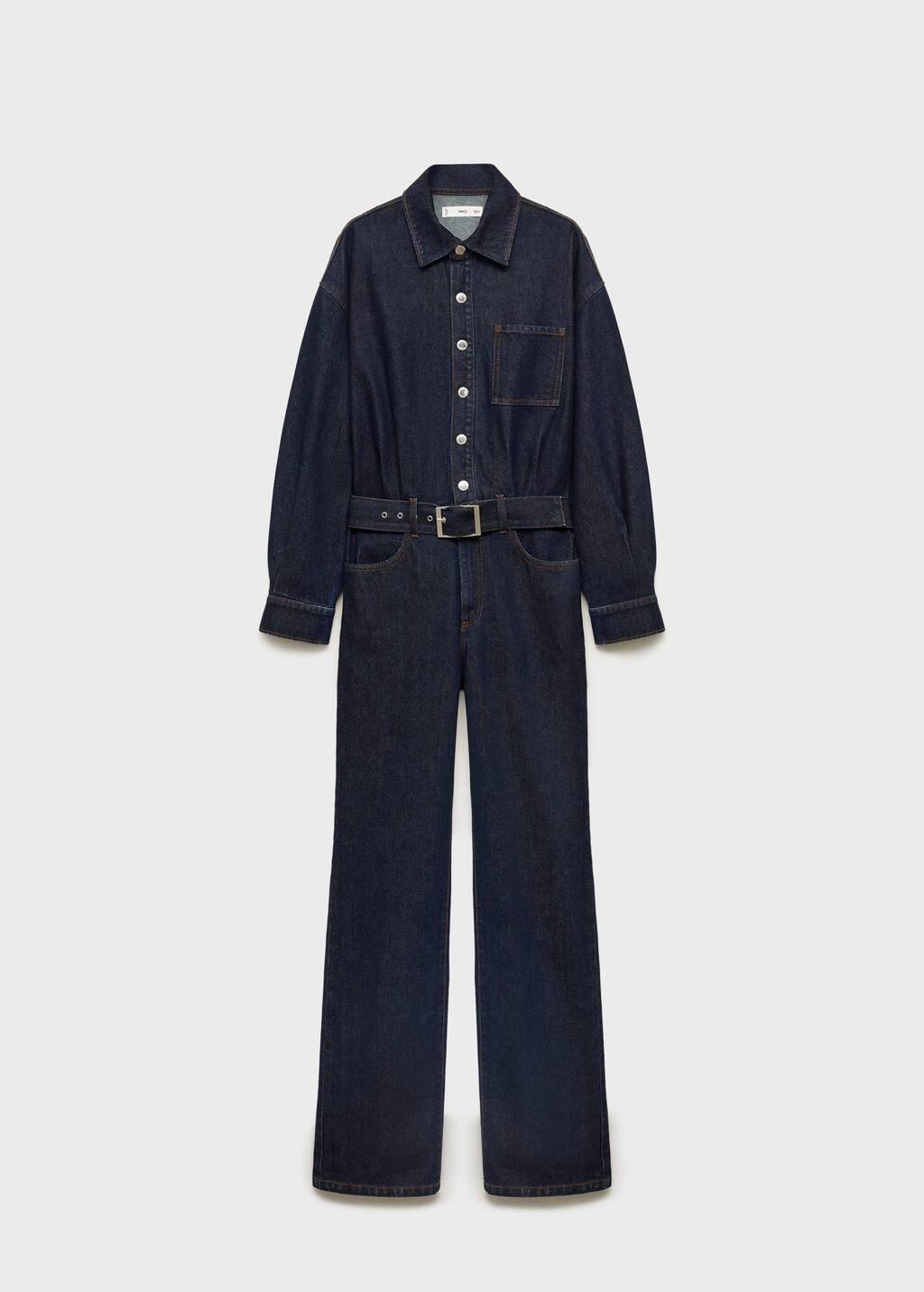 Blue Denim Jumpsuit Belt, , large image number 4