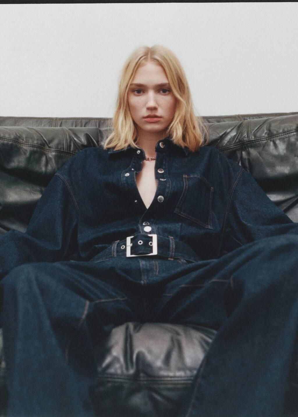 Blue Denim Jumpsuit Belt, , large image number 5