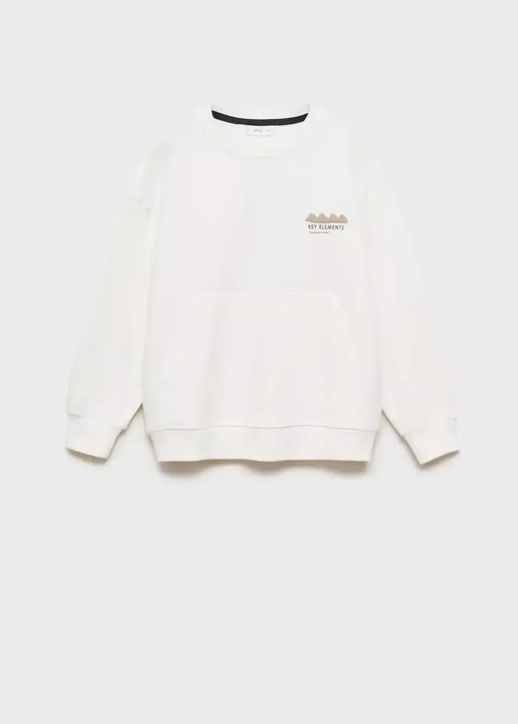 White Printed Embossed Sweatshirt, Kids Boy, , large image number 5