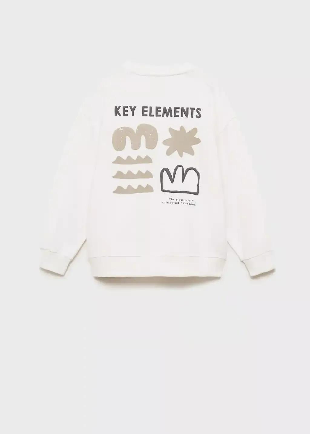 White Printed Embossed Sweatshirt, Kids Boy, , large image number 6