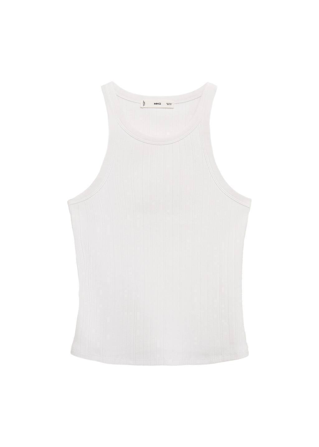 White Cotton Halter-Neck Top, , large image number 2