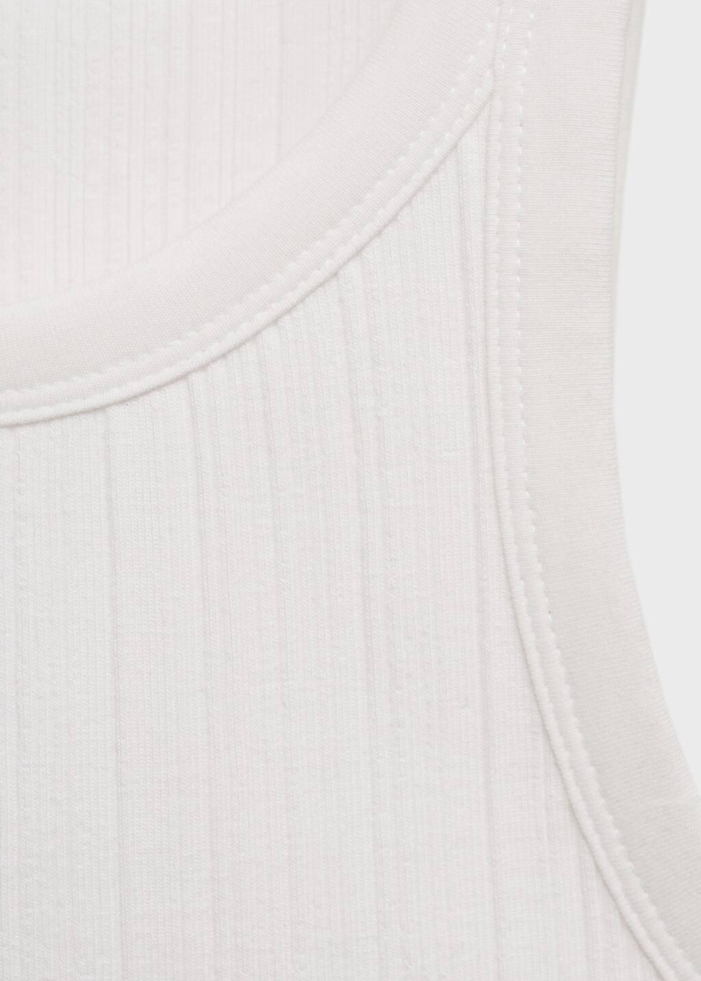 White Cotton Halter-Neck Top, , large image number 3