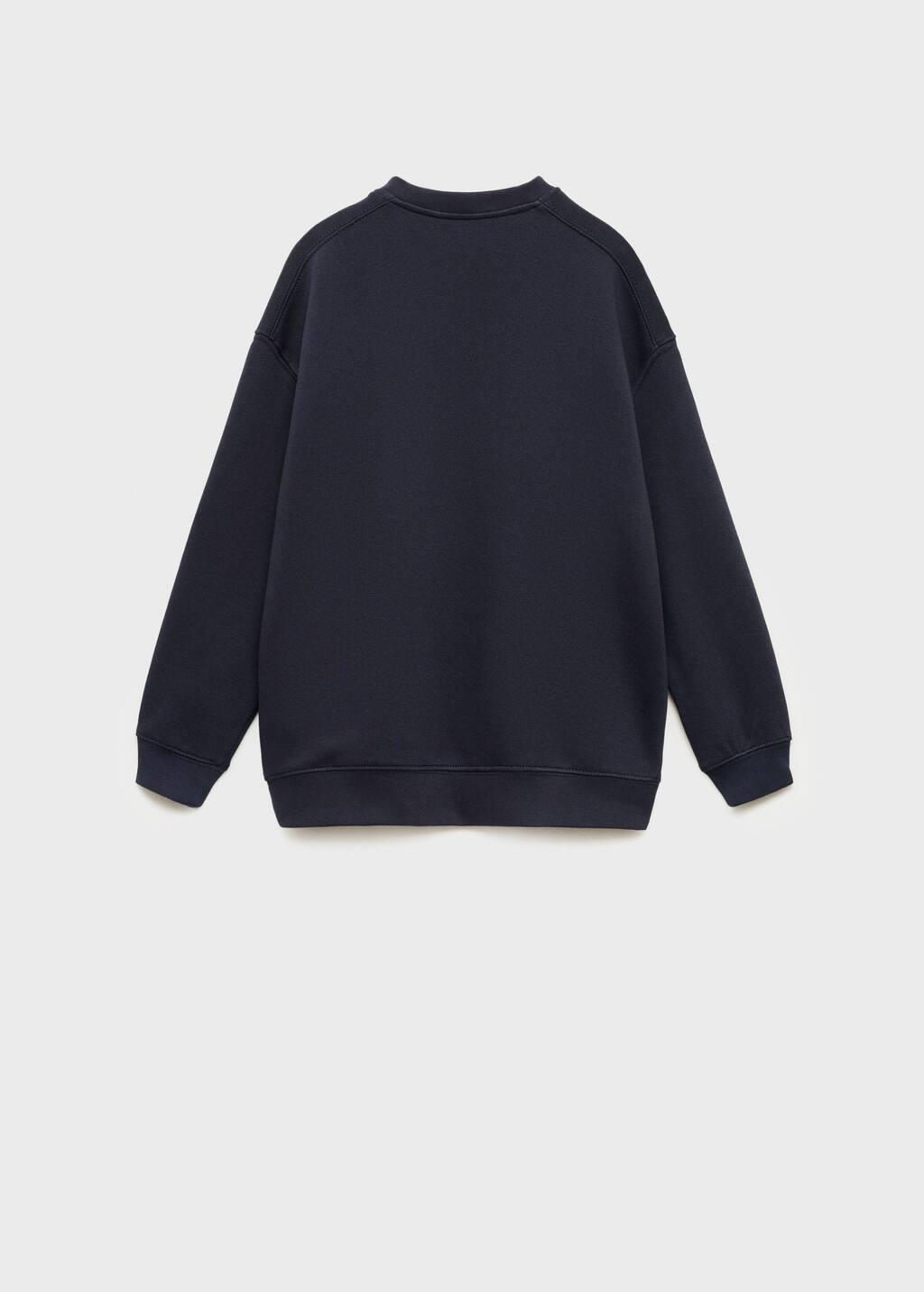 Navy Sweatshirt With Printed Lettering, , large image number 1