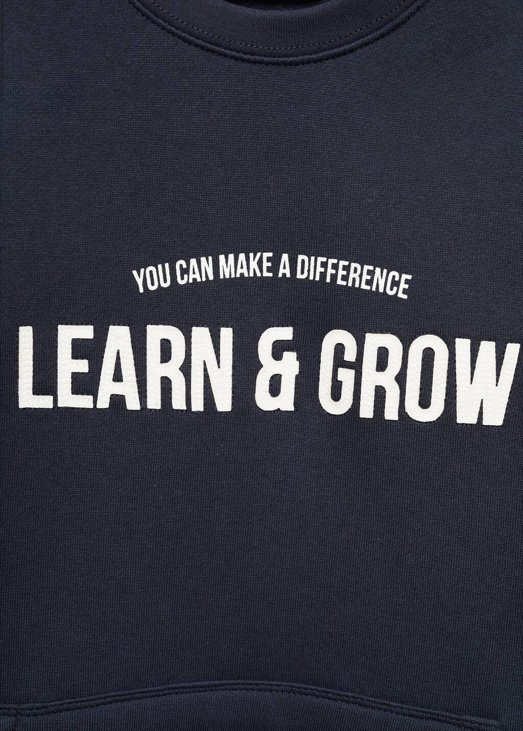 Navy Sweatshirt With Printed Lettering, , large image number 5