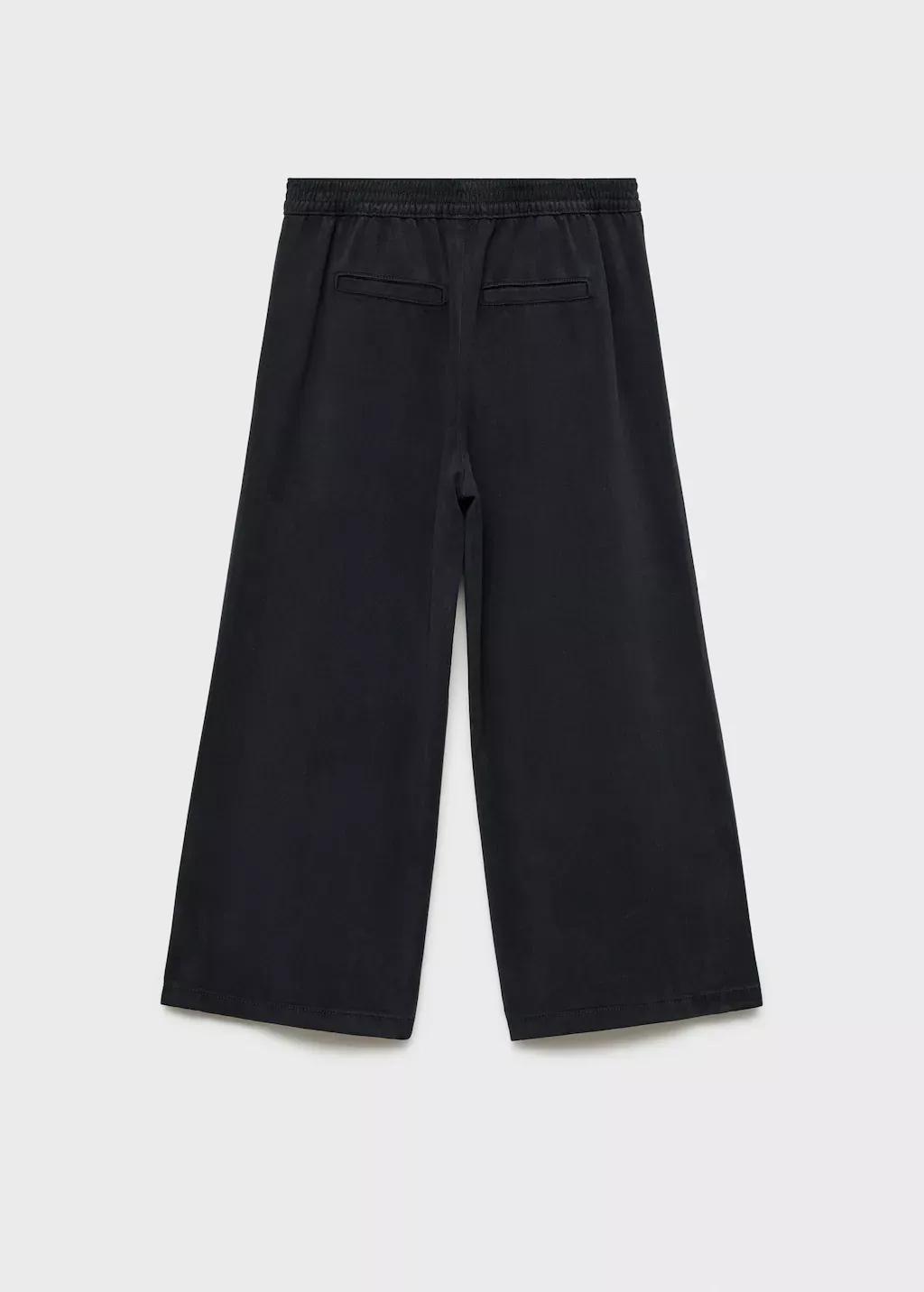 Navy Buttons Culottes Trousers, Kids Girl, , large image number 2