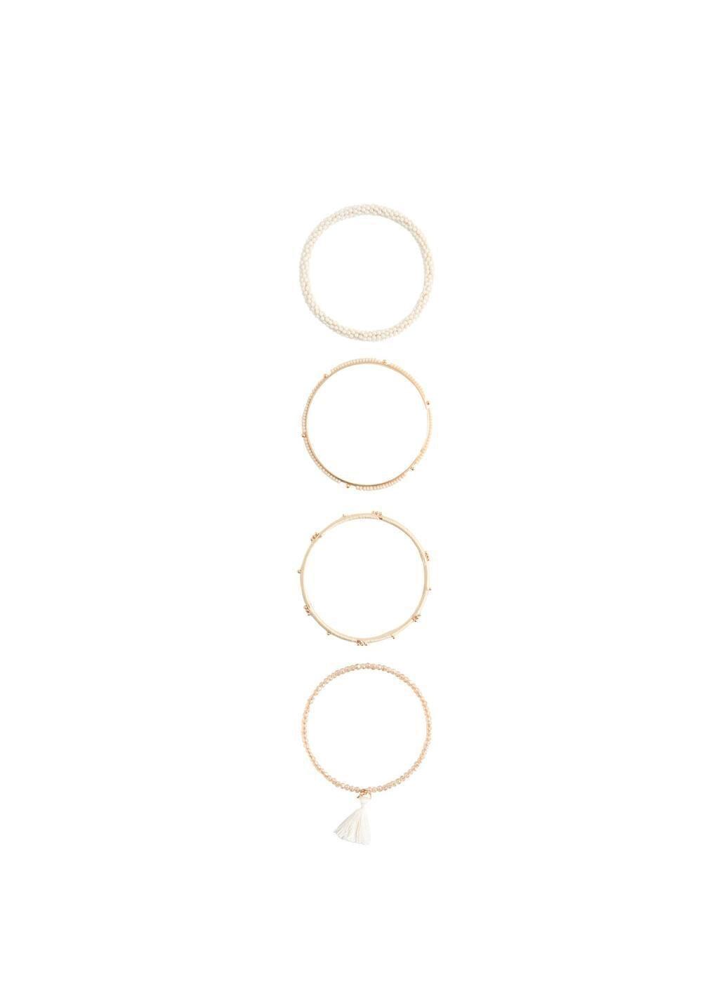 Brown Lt Pastel Tassel Bracelet Set, Kids Girl, Light Pastel Brown, large image number 2