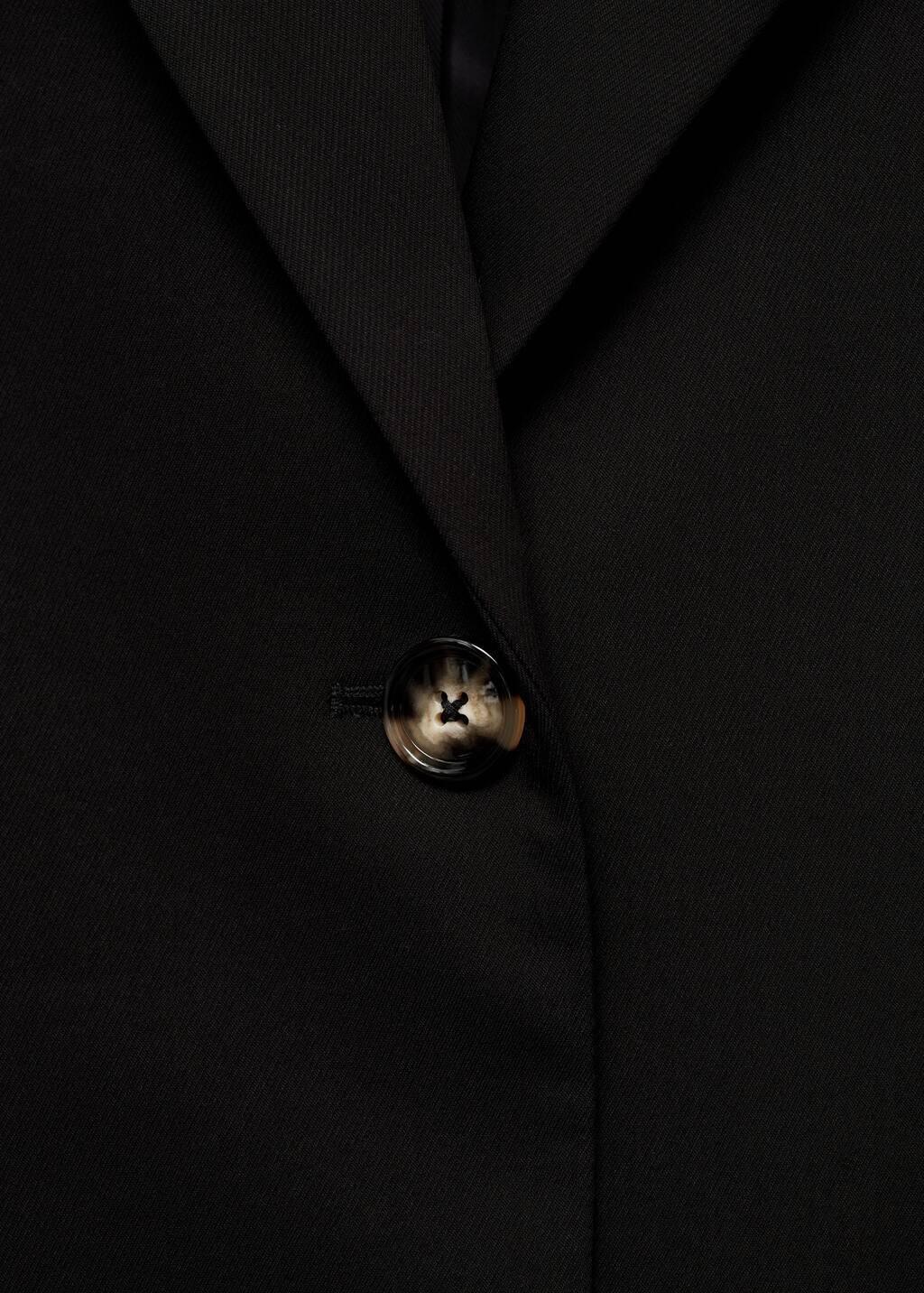 Black Plain Overcoat Long, , large image number 6
