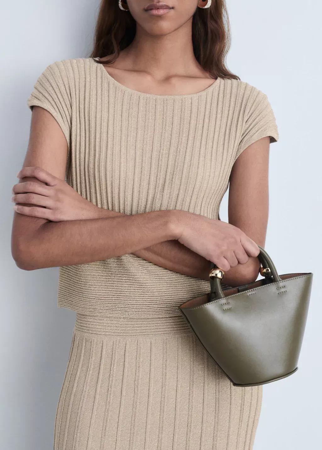 Gold Knitted Dress With Shiny Finish, , large image number 0