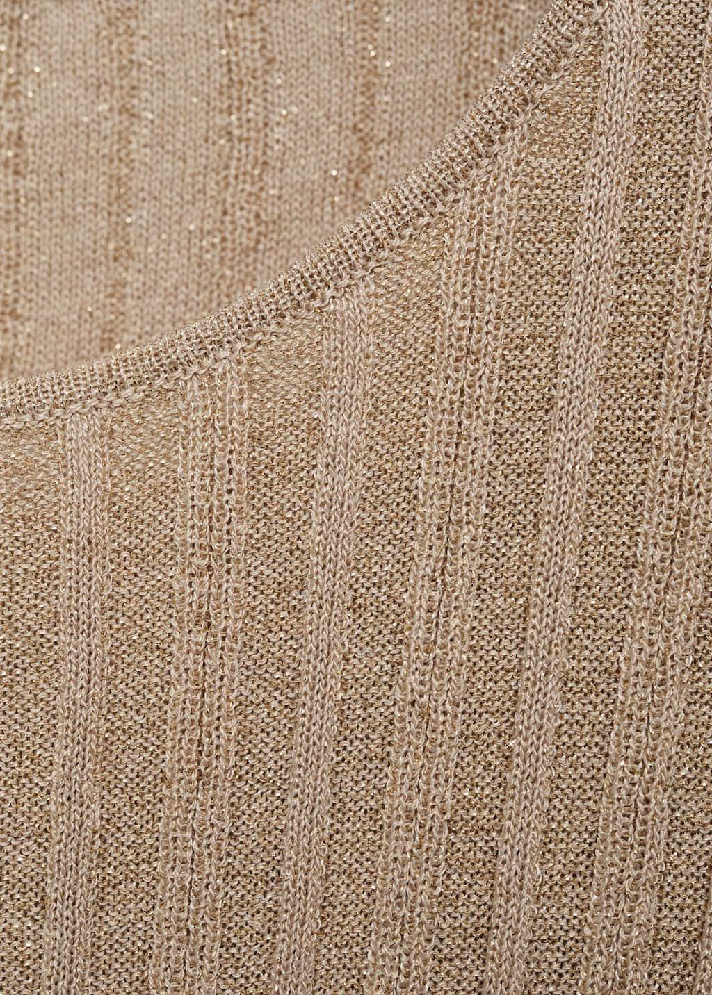Gold Knitted Dress With Shiny Finish, , large image number 5
