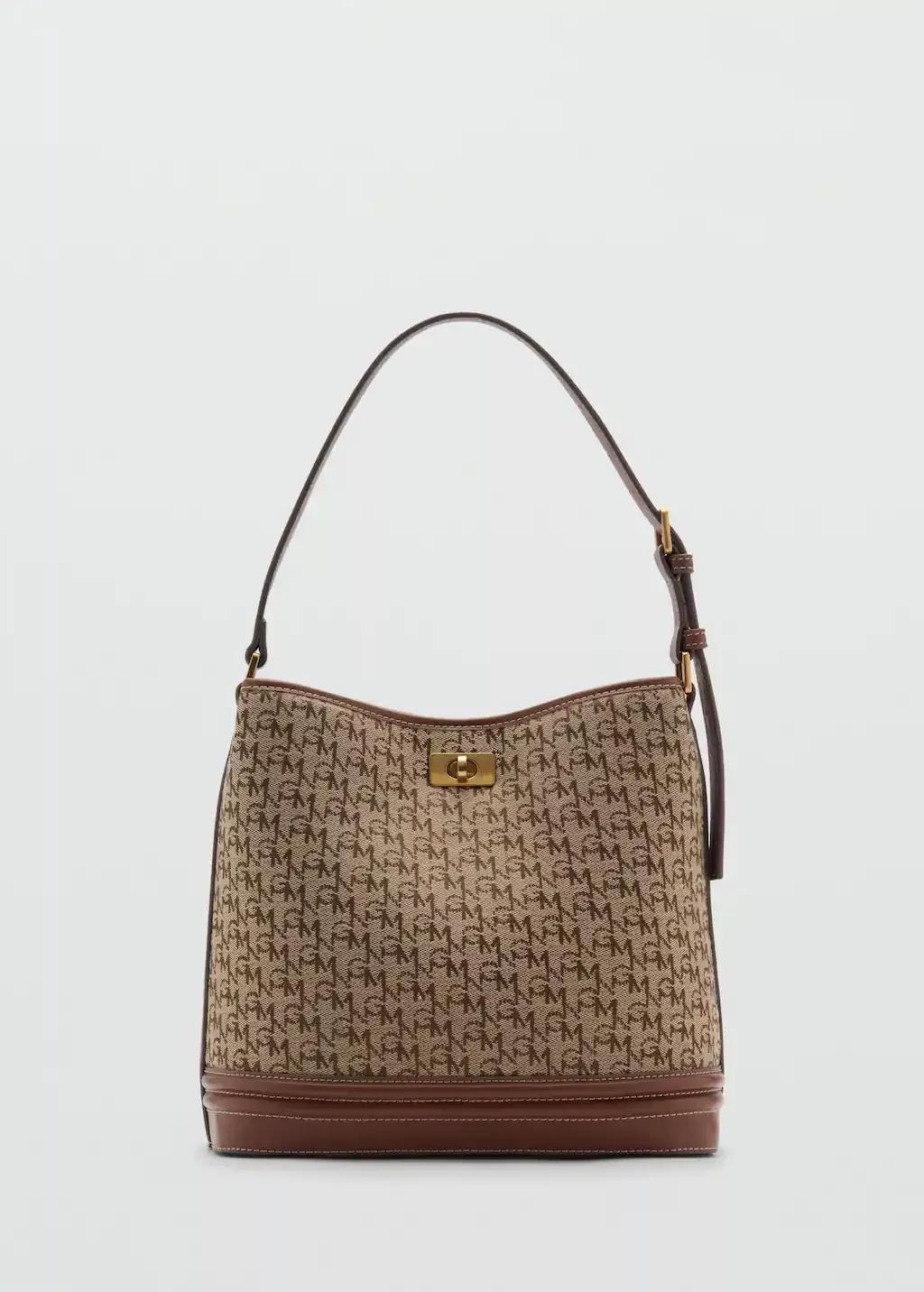 Brown Shopper Bag With Printed Logo, Brown, large image number 4