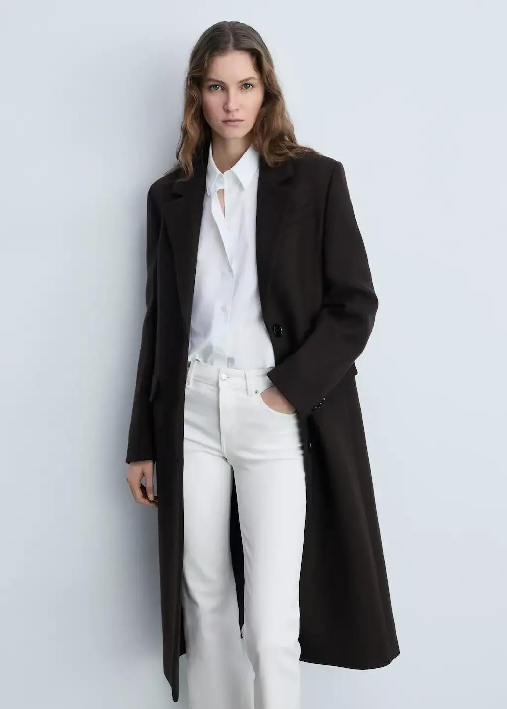 White Plain Cropped Jeans, , large image number 1