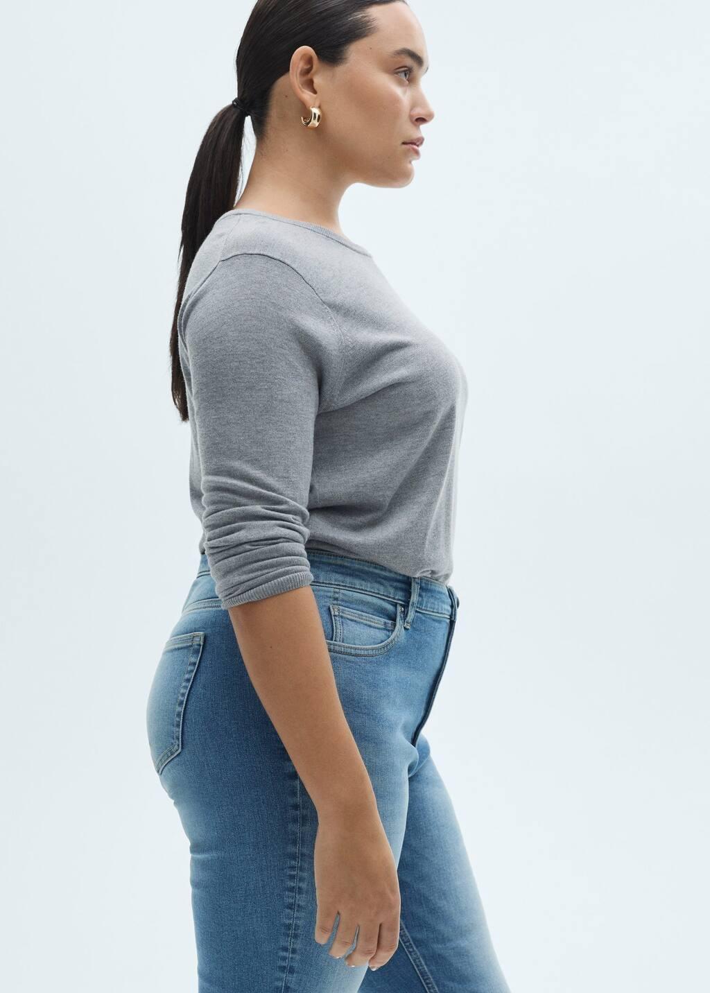 Blue Mid-Rise Skinny Jeans, , large image number 5