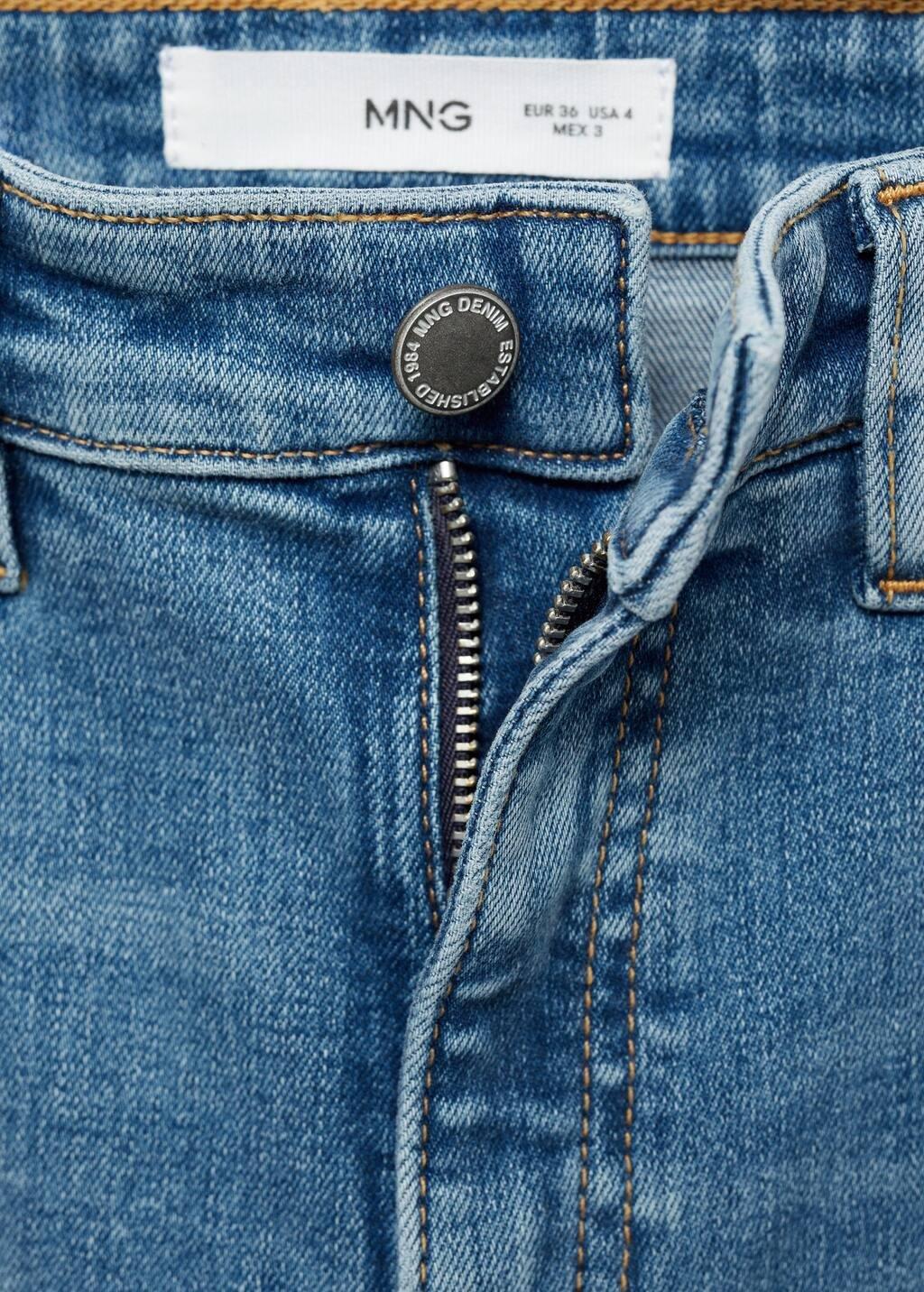 Blue Mid-Rise Skinny Jeans, , large image number 8